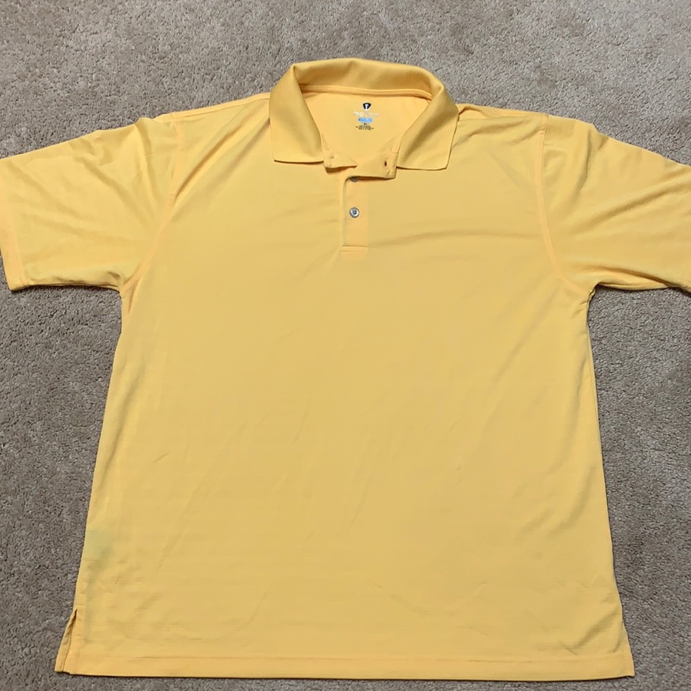 Pro tour golf shirt yellow